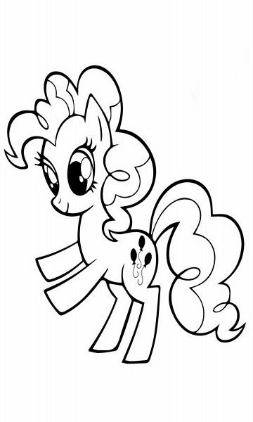 Online coloring book: Pinkie Pie Stands on Two Legs coloring page